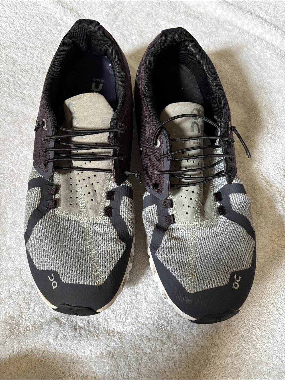 On Running Men's Athletic Sneakers in Gray and Black